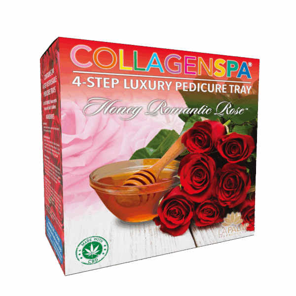 La Palm - CollagenSPA - 4 Step Pedicure Trays - Romantic Rose