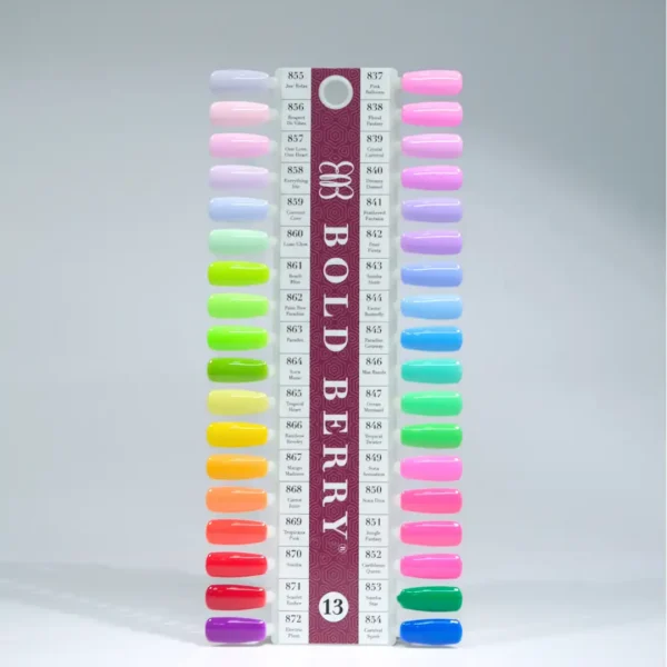 Bảng Màu Mẫu - Colour Chart Sơn Gel Bold Berry