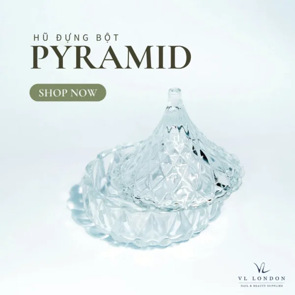 Hũ Đựng Bột (Crystal Powder Jar) - Pyramid