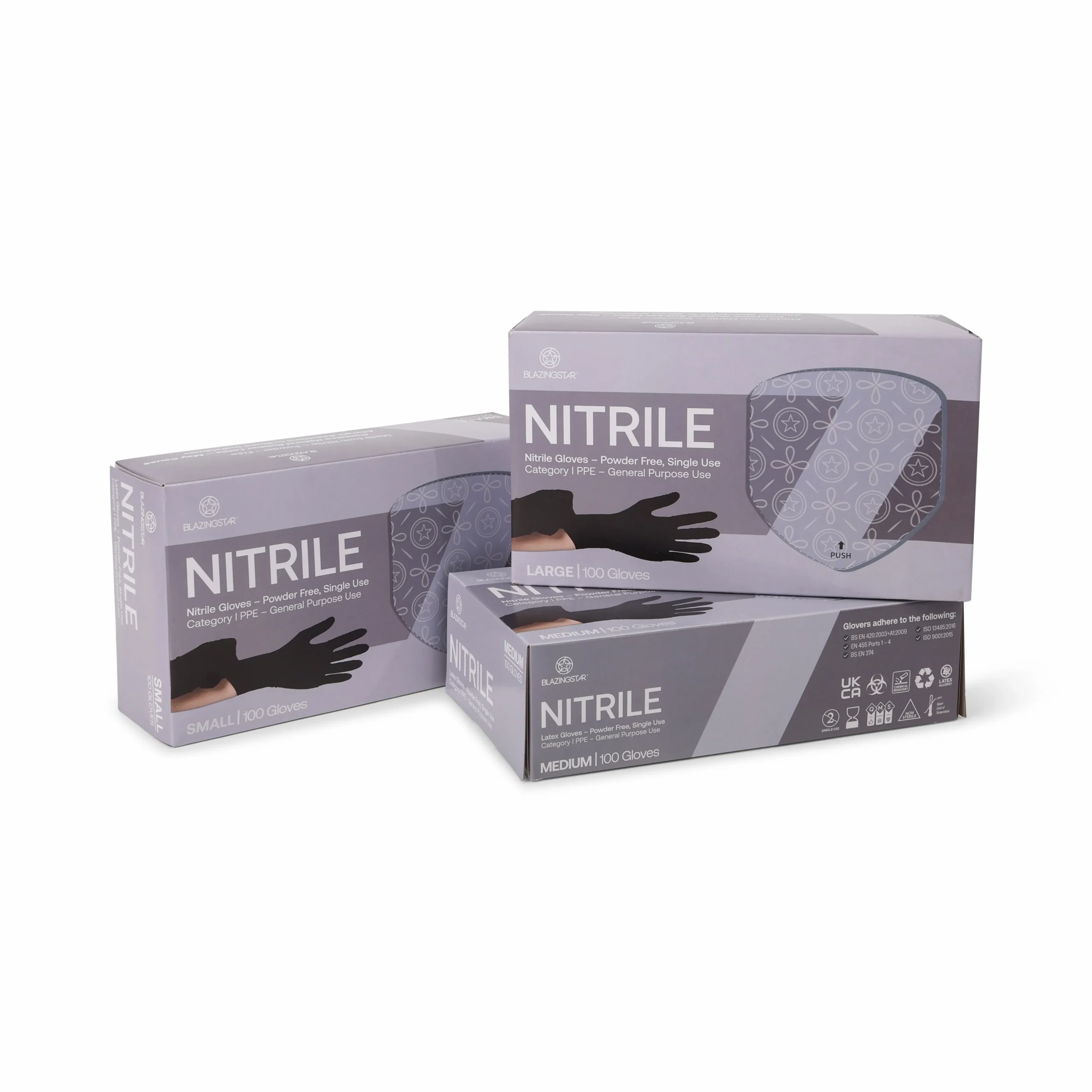 IMG_9525 Găng Tay BlazingStar Protect+ (Đen - Nitrile) - Image 1